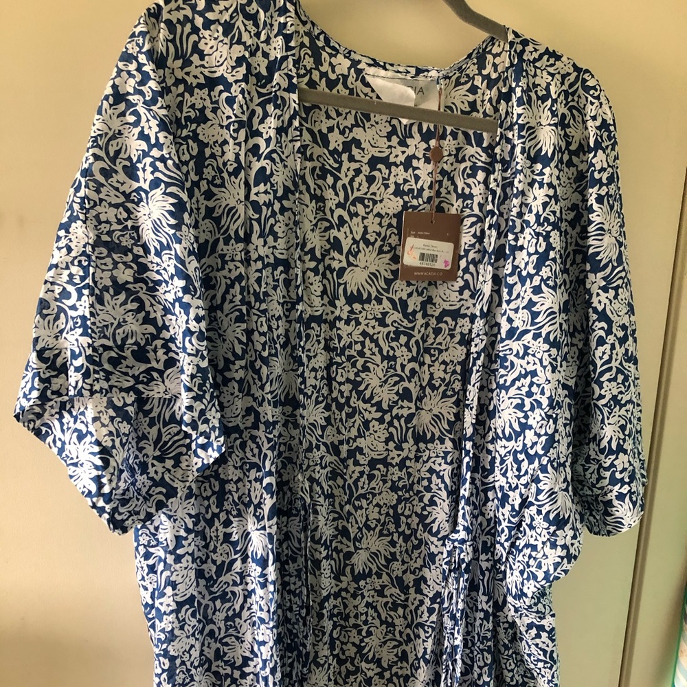 Acacia Kyoto dress in blue batik